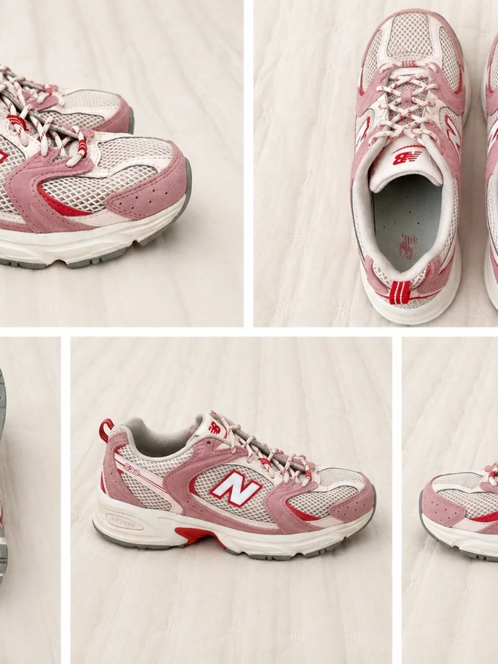 New Balance 530 Pink & White Mesh Sneakers Women’s US 7.5 Pre-Owned Y2K